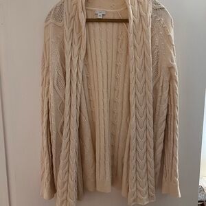 Cream Cable Knit Women's Sweater